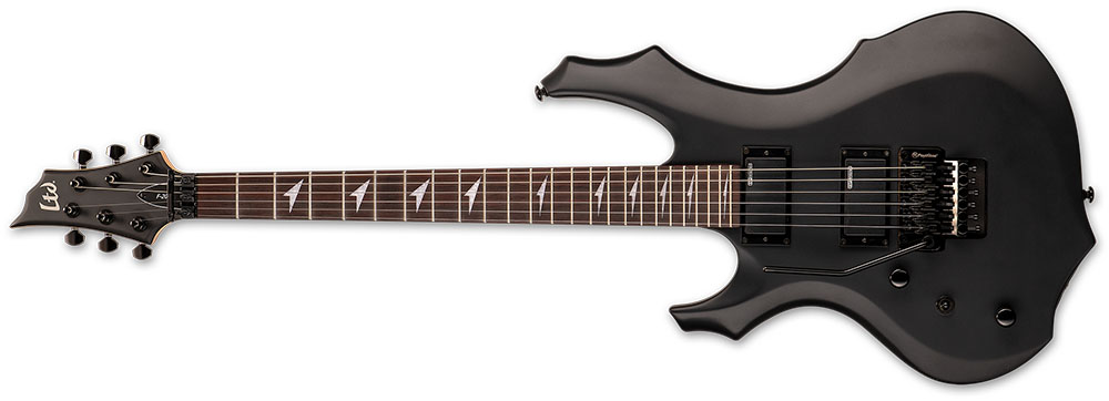 Left Handed ESP Guitars - Black Satin ESP LTD F-200 LH