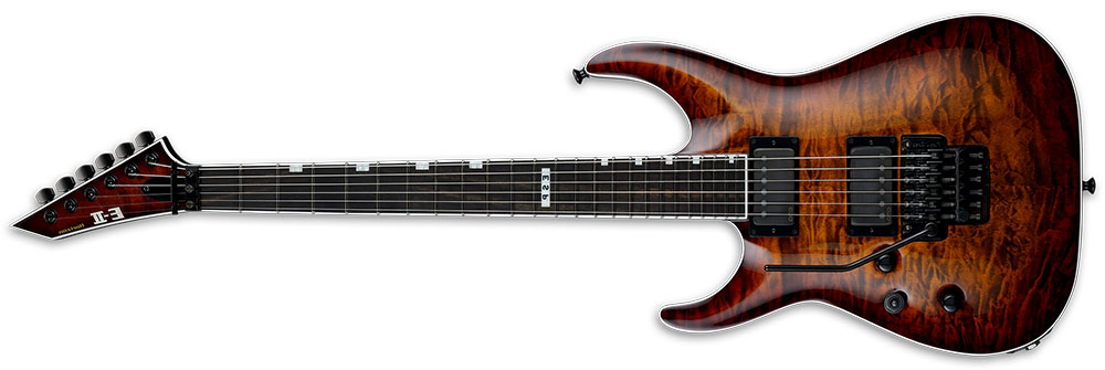 Left Handed ESP Guitars - Tiger Eye Sunburst E-II Horizon FR-II LH