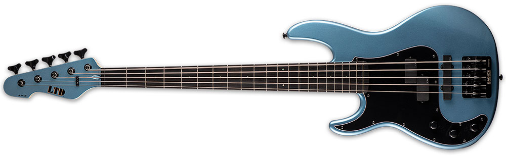 Left Handed ESP Bass Guitars - Pelham Blue LTD AP-5 LH