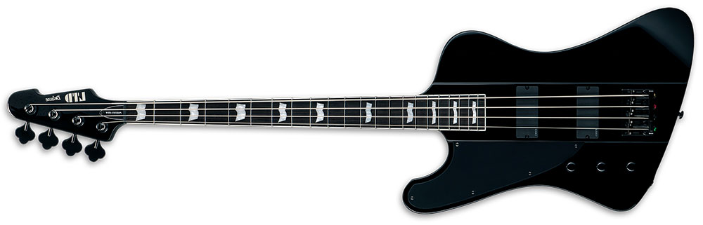 Left Handed ESP Bass Guitars - Black LTD Phoenix-1004 LH