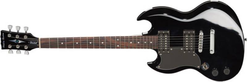 Left handed Harley Benton Guitars - A black DC-200LH