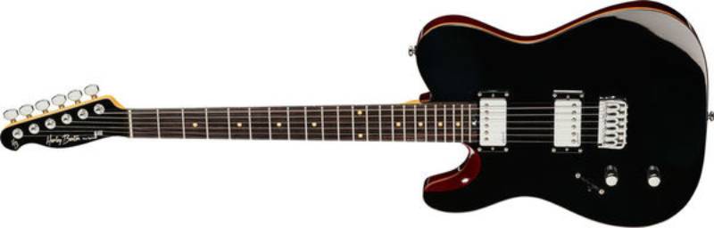 Left handed Harley Benton Guitars - A black Fusion-T HH HT LH
