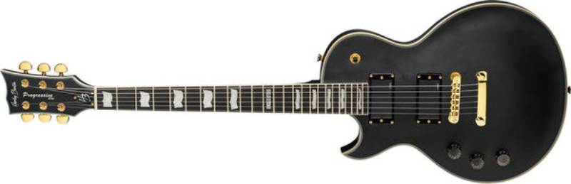 Left handed Harley Benton Guitars - An SC-1000LH with a Vintage Black Satin finish