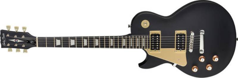Left handed Harley Benton Guitars - A matte black SC-400LH