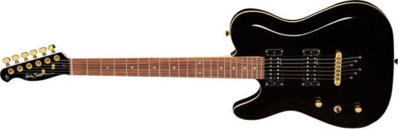 Left handed Harley Benton guitars - A translucent black TE-40 LH