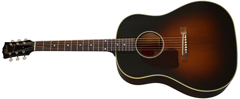 Left Handed Gibson Acoustic Guitars - 1942 Banner J-45 (Vintage Sunburst)