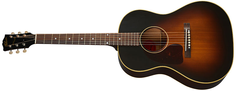 Left Handed Gibson Acoustic Guitars - 1942 Banner LG-2 (Vintage Sunburst)