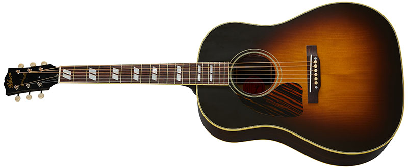 Left Handed Gibson Acoustic Guitars - 1942 Banner Southern Jumbo (Vintage Sunburst)