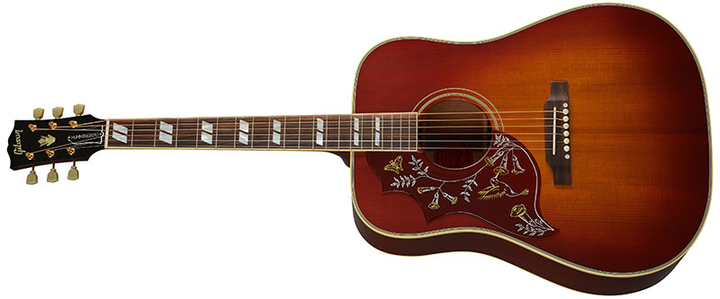 Left Handed Gibson Acoustic Guitars - 1960 Hummingbird Fixed Bridge (Heritage Cherry Sunburst)