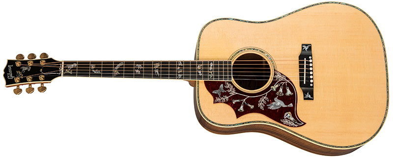 Left Handed Gibson Acoustic Guitars - Hummingbird Custom (Antique Natural)
