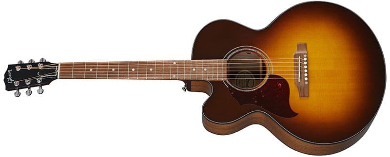 Left Handed Gibson Acoustic Guitars - J-185 EC Modern Walnut (Walnut Burst)