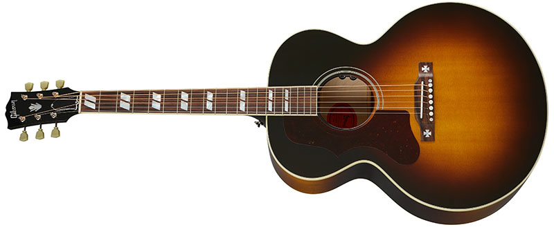 Left Handed Gibson Acoustic Guitars - J-185 Original (Vintage Sunburst)