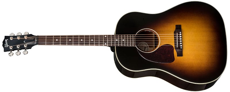 Left Handed Gibson Acoustic Guitars - J-45 Standard (Vintage Sunburst)