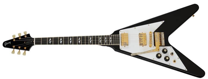 Left Handed Gibson Guitars - Jimi Hendrix 1969 Flying V (Aged Ebony)
