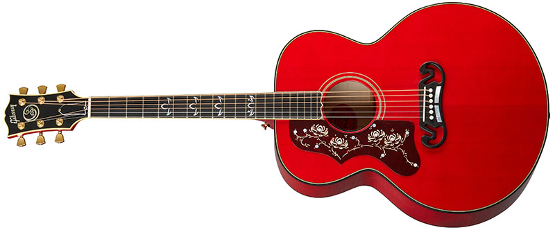 Left Handed Gibson Acoustic Guitars - Orianthi SJ-200 (Cherry)