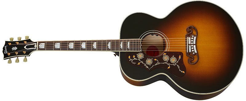 Left Handed Gibson Acoustic Guitars - SJ-200 Original (Vintage Sunburst)