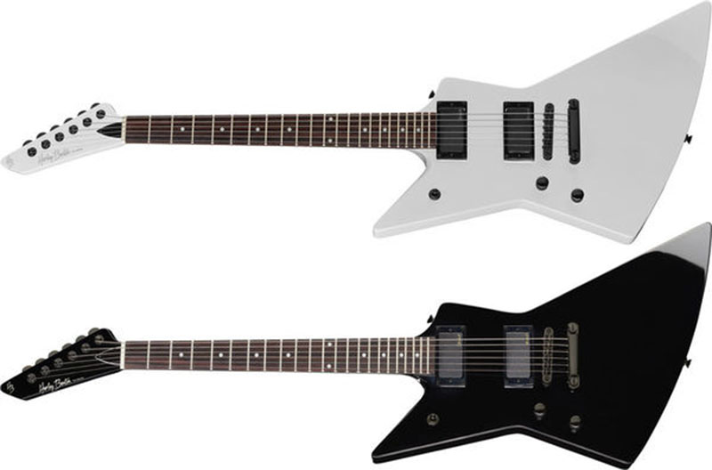 Left handed Harley Benton Guitars - Two EX-84 LH Modern guitars in Black and White finishes