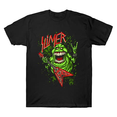 Left Handed Guitar Shirts - Slimer Thrashin' Mad