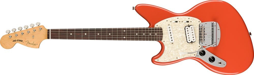 Left Handed Fender Guitars - Kurt Cobain Jag-Stang (Fiesta Red)