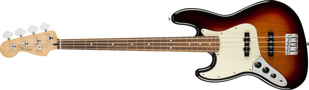 Left Handed Fender Guitars - Player Jazz Bass (3-Color Sunburst)
