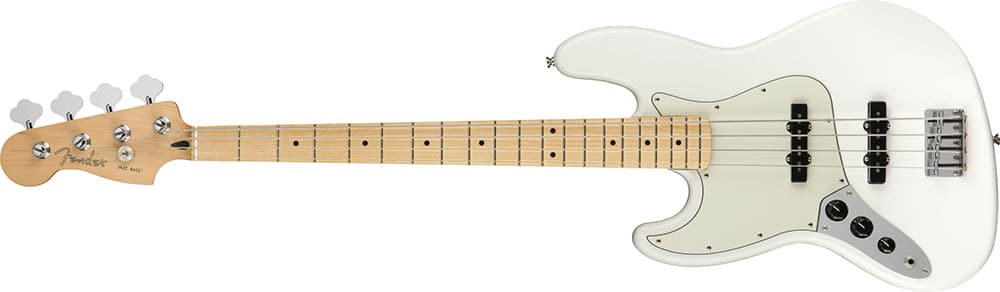 Left Handed Fender Guitars - Player Jazz Bass (Polar White)
