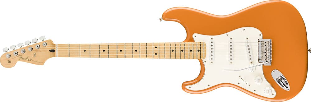 Left Handed Fender Guitars - Player Stratocaster (Capri Orange)