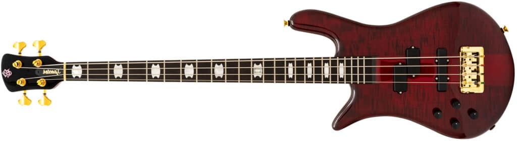 Left Handed Spector Bass Guitars - Euro4 LT (Red Fade)