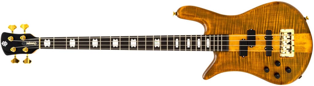 Left Handed Spector Bass Guitars - Euro4 LT (Tiger Eye)