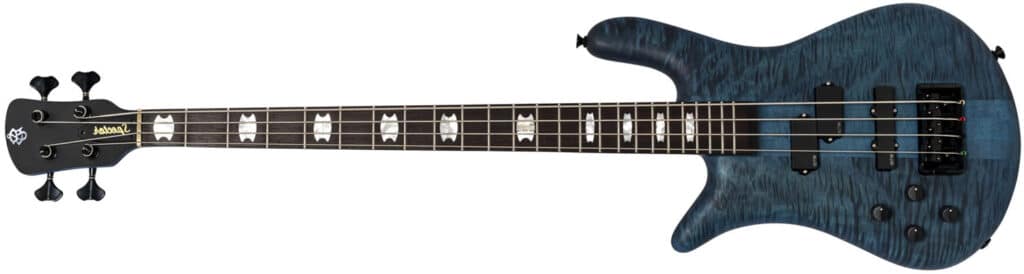 Left Handed Spector Bass Guitars - Euro4 LX (Black & Blue)