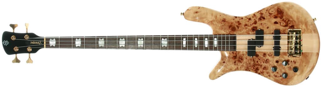 Left Handed Spector Bass Guitars - Euro4 LX (Poplar Burl Natural)