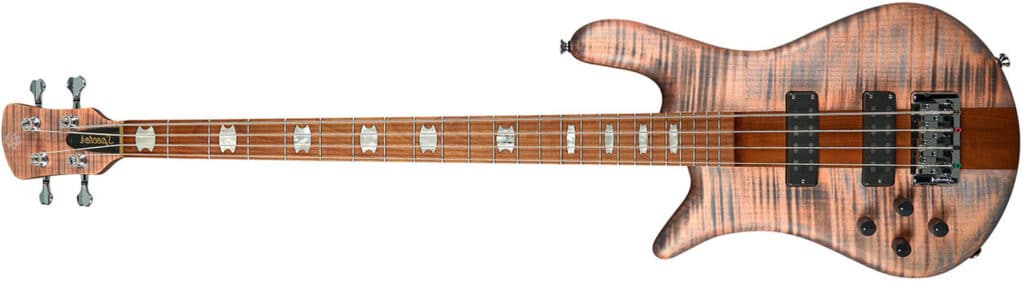 Left Handed Spector Bass Guitars - Euro 5 RST (Sundown Glow)