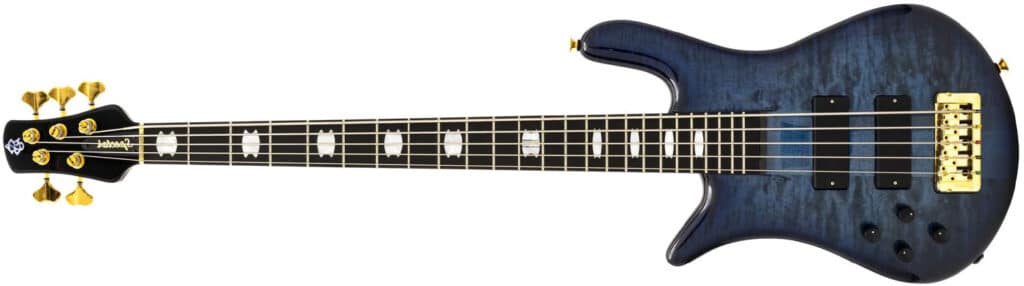 Left Handed Spector Bass Guitars - Euro5 LT (Blue Fade)