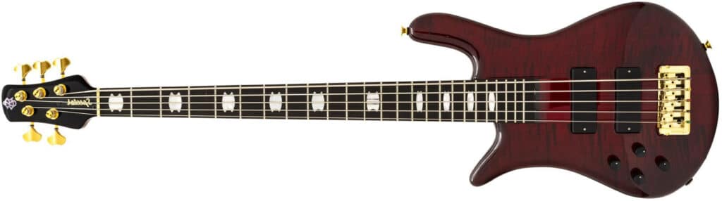 Left Handed Spector Bass Guitars - Euro5 LT (Red Fade)