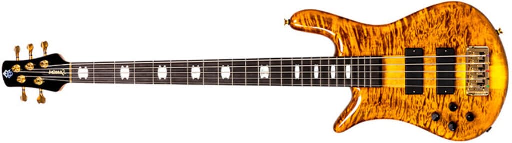 Left Handed Spector Bass Guitars - Euro5 LT (Tiger Eye)