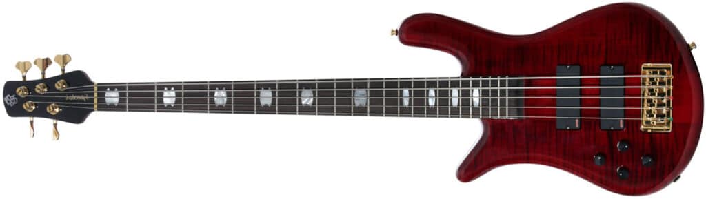Left Handed Spector Bass Guitars - Euro5 LX (Black Cherry)