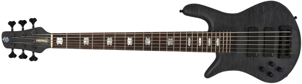 Left Handed Spector Bass Guitars - Euro 6 LX (Trans Black Stain)