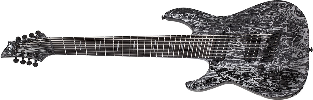 Left Handed Schecter Guitars - C-8 Multiscale Silver Mountain LH