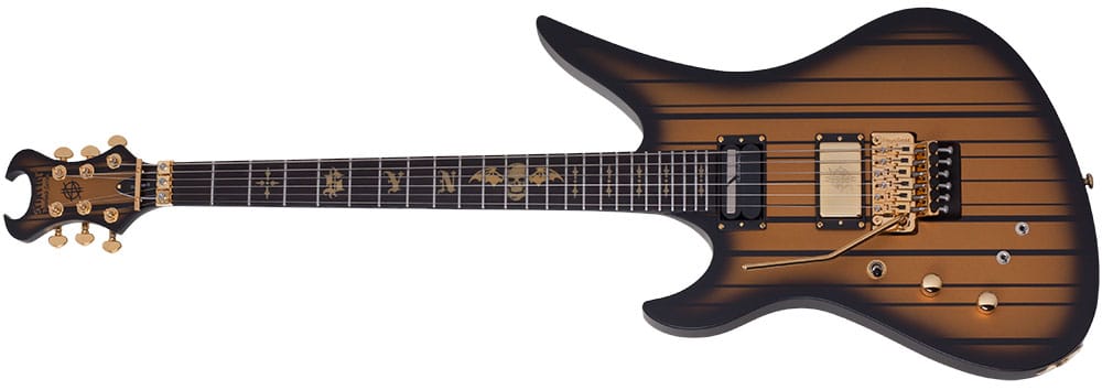 Left Handed Schecter Guitars - Synyster Custom-S LH (Satin Gold Burst)