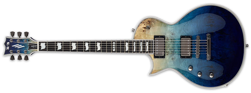 Left Handed ESP Guitars - Blue Natural Fade E-II Eclipse LH