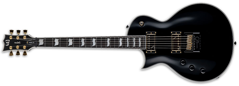 Left Handed ESP Guitars - Black LTD EC-1000T CTM Evertune LH
