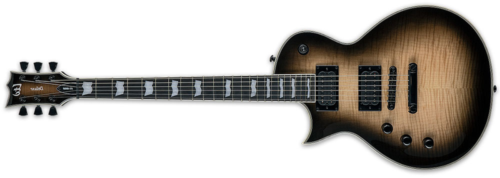 Left Handed ESP Guitars - Black Natural Burst LTD EC-1000T LH