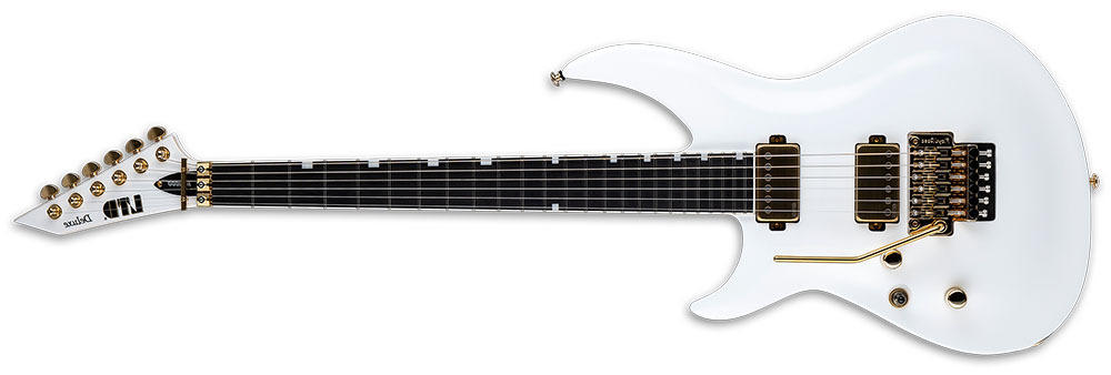 Left Handed ESP Guitars - Snow White LTD H3-1000FR LH