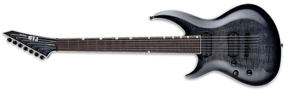 Left Handed ESP Guitars - See Thru Black Sunburst LTD H3-1007 Baritone LH