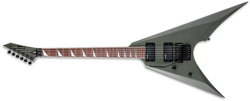 Left Handed ESP Guitars - Military Green Satin LTD Arrow-200 LH