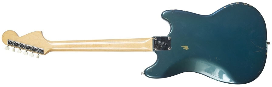 Most Expensive Left Handed Guitars Ever - Kurt Cobain's 1969 Fender Mustang (rear)