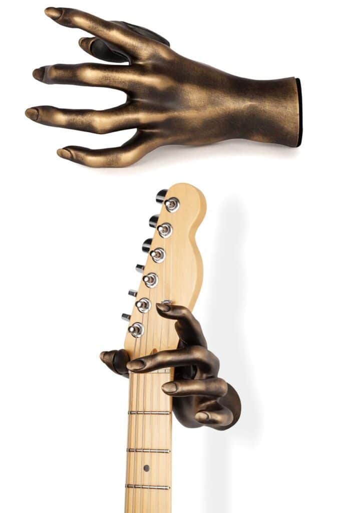 Guitar Grip Guitar Hangers - Female Gold Left Hand
