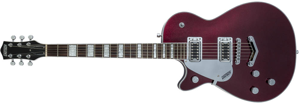 Left Handed Gretsch Guitars - G5220LH Electromatic Jet BT Single-Cut with V-Stoptail (Dark Cherry Metallic Finish)
