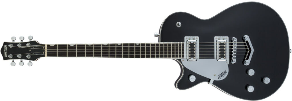 Left Handed Gretsch Guitars - G5230LH Electromatic Jet FT Single-Cut with V-Stoptail (Black Finish)
