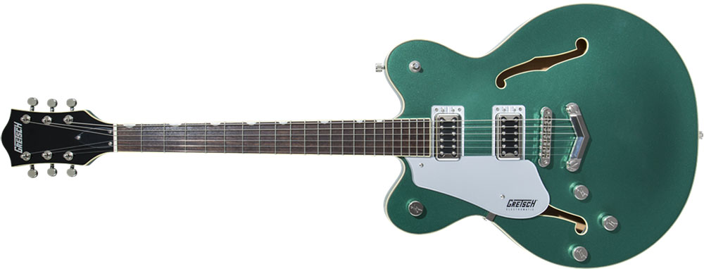 Left Handed Gretsch Guitars - G5622LH Electromatic Center Block with V-Stoptail (Georgia Green Finish)