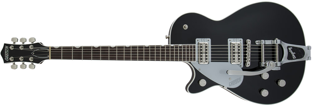 Left Handed Gretsch Guitars - G6128TLH Players Edition Jet FT with Bigsby (Black Finish)